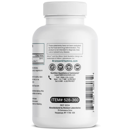 Bronson Selenium 200 mcg – Yeast Free Chelated Amino Acid Complex - Essential Trace Mineral with Superior Absorption, 250 Vegetarian Capsules Nirvana Guru