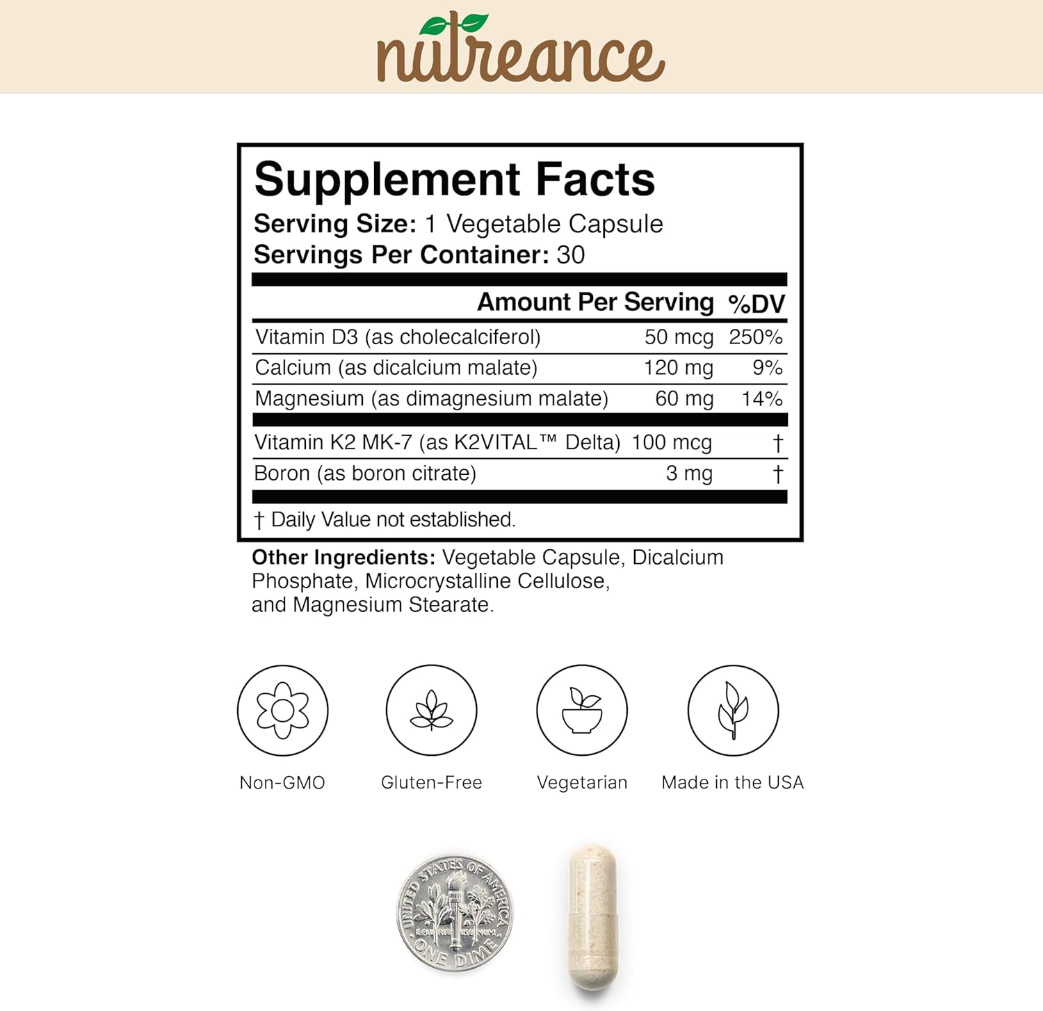 Natural Bone Support Supplement - Non-GMO, Gluten-Free Nirvana Guru