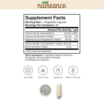 Natural Bone Support Supplement - Non-GMO, Gluten-Free Nirvana Guru