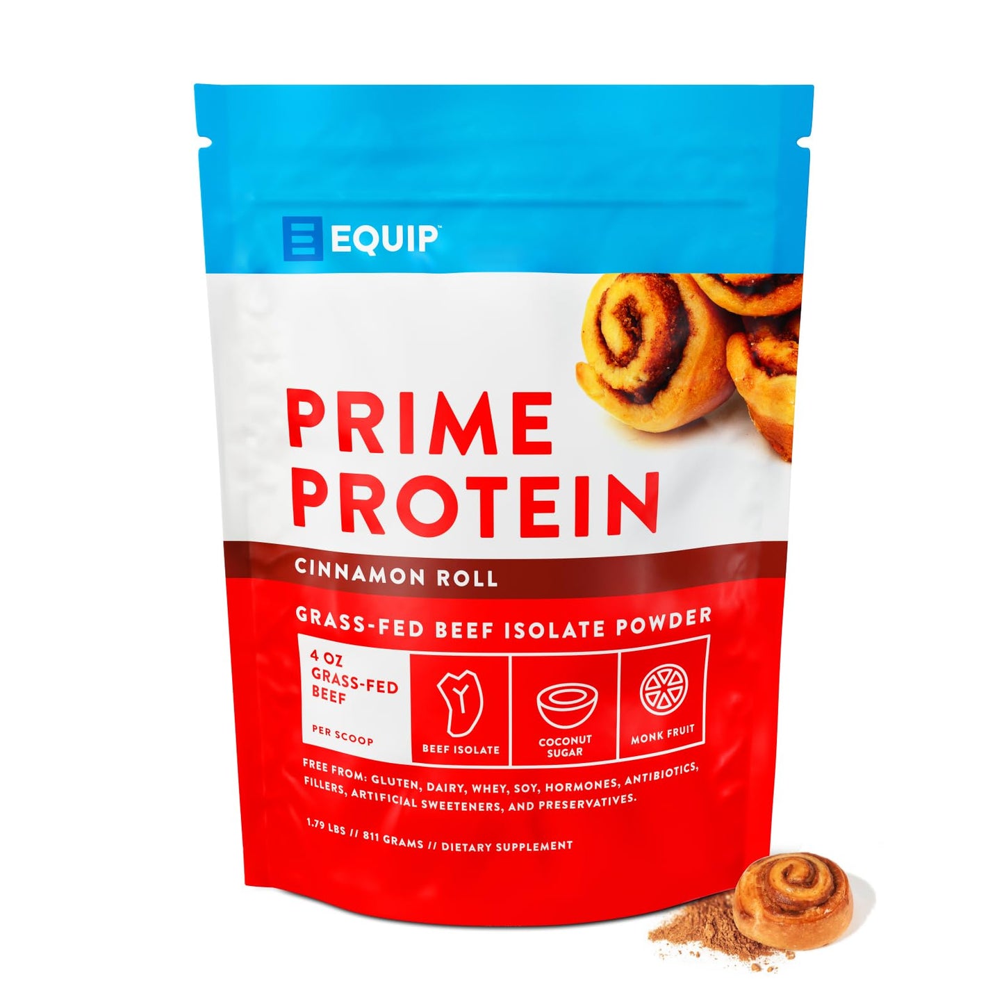 Equip Foods Prime Protein Powder | Clean, Grass Fed Beef Protein Isolate | Carnivore Protein Powder | Paleo, Keto Friendly | Gluten, Dairy Free | Helps Build & Repair Tissue | 30 Servings, Chocolate