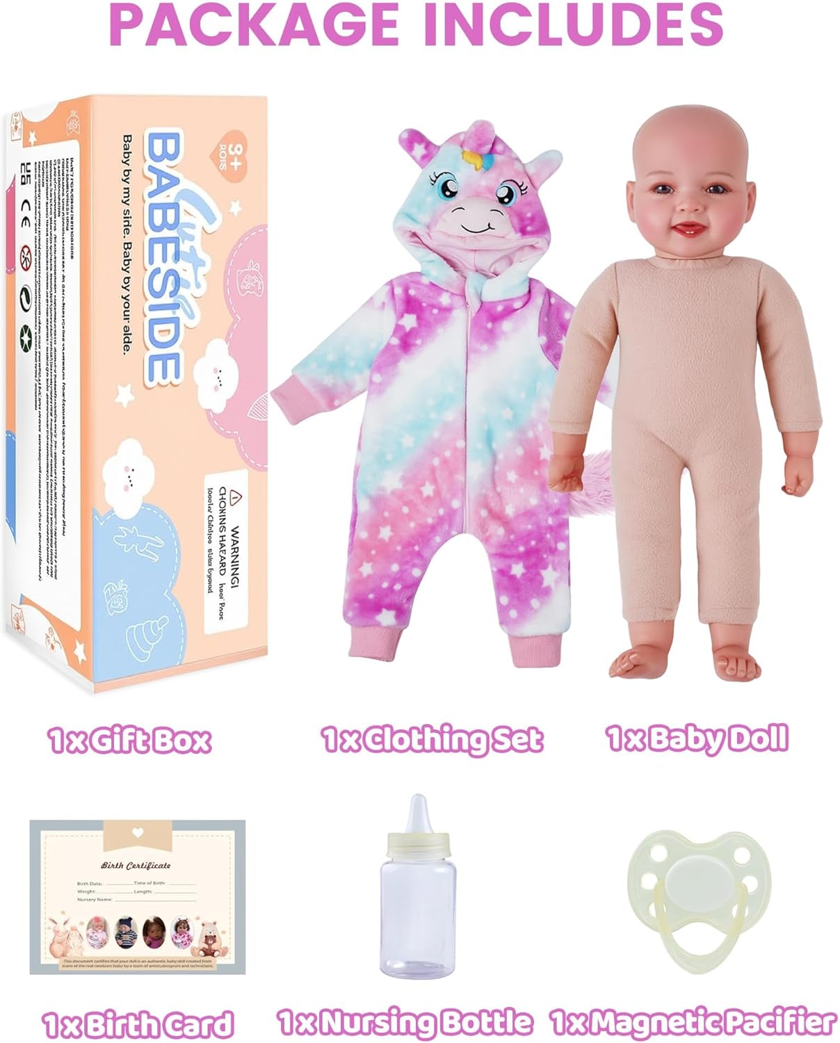 BABESIDE Baby Dolls, 17inch Large Realistic Cute Soft Body Baby Doll Real Life Baby Dolls with Accessories for 3+ Year Old Girls Gifts, Pretend Play, Collection Nirvana Guru