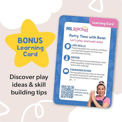 Ms. Rachel Potty Time with Bean, 11” Plush Teddy Bear with Play Toilet & Accessories, Toddler Toys for Girls & Boys for Ages 18 Months to 3+ Nirvana Guru