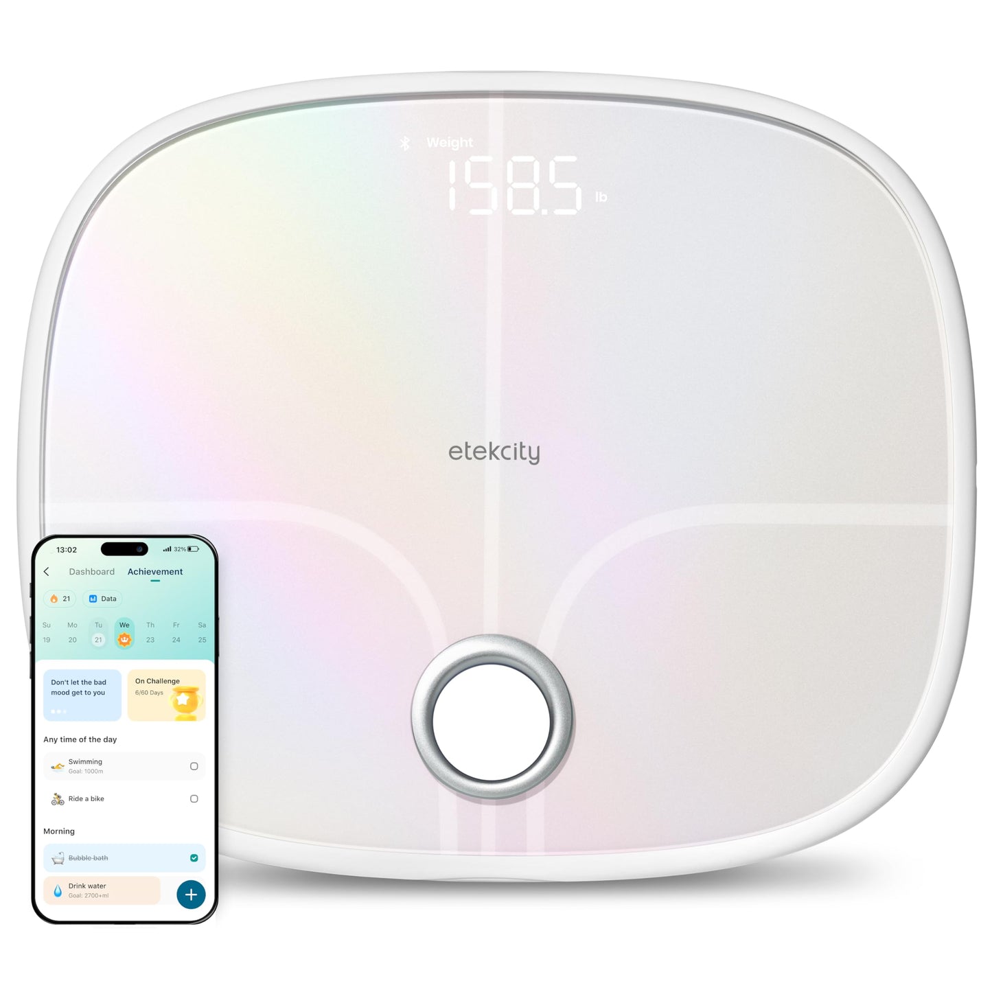 Etekcity Smart Scale for Body Weight FSA HSA Store Eligible, Bathroom Digital Weighing Scale with BMI, Body Fat, Muscle Mass, Accurate Bluetooth Home User Health Equipment Sync Apps Nirvana Guru