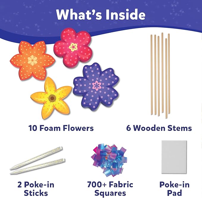 Skillmatics Poke-in Art - Flower Bouquet, Mess-Free Creative Activity, DIY Wood Craft Kits, Gifts for Girls & Boys Ages 4, 5, 6, 7, 8, 9 nirvanaguru