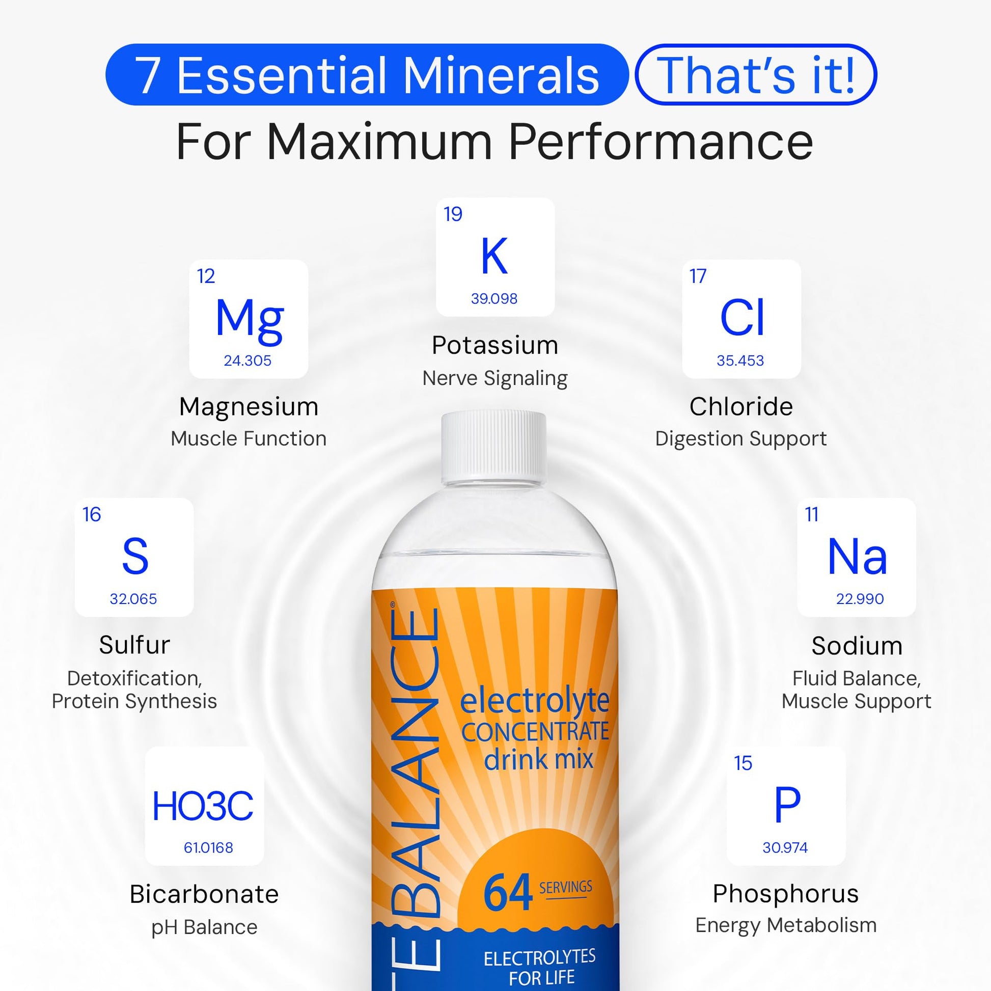 Electrolye Concentrate | Liquid Electrolytes Drink Mix w/Sodium, Potassium & Magnesium | Daily Hydration, Muscle Recovery, Immune Support, Rehydration | Keto, No Sugar (64 Servings) Nirvana Guru