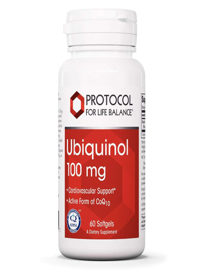 Protocol For Life Balance - Ubiquinol 100 mg - Cardiovascular Support with Active Form of CoQ10, Supports Energy Production, Heart Health, Antioxidant Activity - 60 Softgels Nirvana Guru
