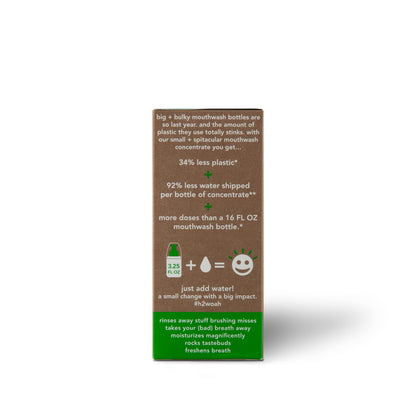 Hello Fresh Mint Mouthwash Concentrate, Alcohol Free for Bad Breath, Travel Size Mouthwash Made with Coconut Oil and Tea Tree Oil, Helps Freshen Breath, 2 Pack, 3.25 Oz Pump Bottles Nirvana Guru