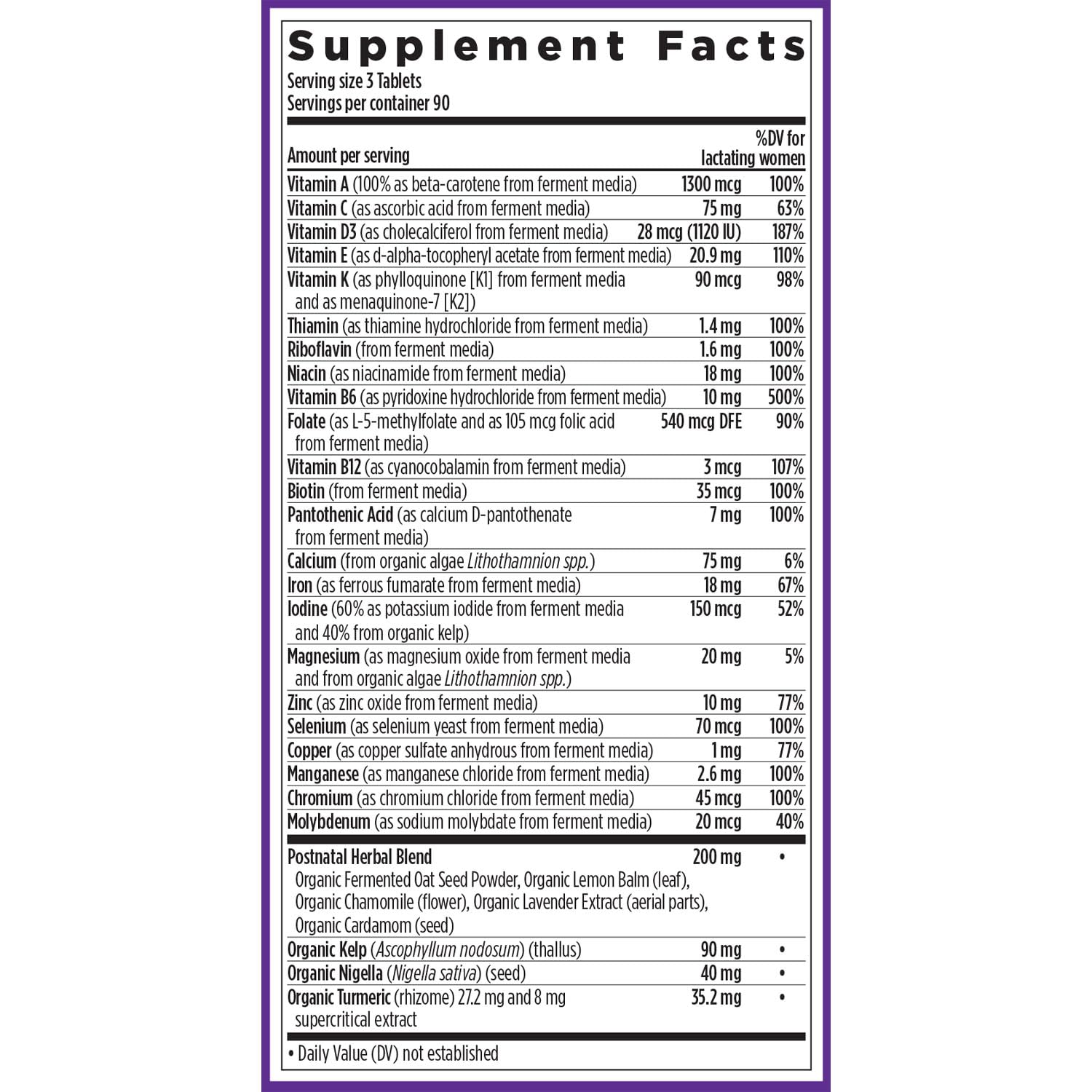 New Chapter, Postnatal Vitamins Lactation Supplement, Complete Multivitamin with Fermented Vitamin D3 + B Vitamins, Made with Organic Vegetables & Herbs, Non-GMO Ingredients, 192 Count - Nirvana Guru