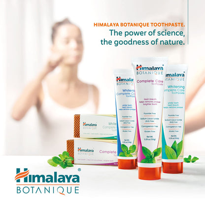Himalaya Botanique Complete Care Toothpaste, Variety Pack - Fluoride Free Toothpaste for Clean Teeth & Fresh Breath - Vegan, Gluten Free, No Artificial Flavors, 5.29 oz (Pack of 4) - Nirvana Guru