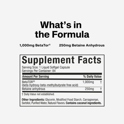 Muscletech HMB Supplements 1000mg, Clear Muscle (42 Liquid Softgels) - Highest Grade HMB for Lean Muscle & Recovery - HMB Free Acid Muscle Supplement - Help Decrease Muscle Breakdown Nirvana Guru