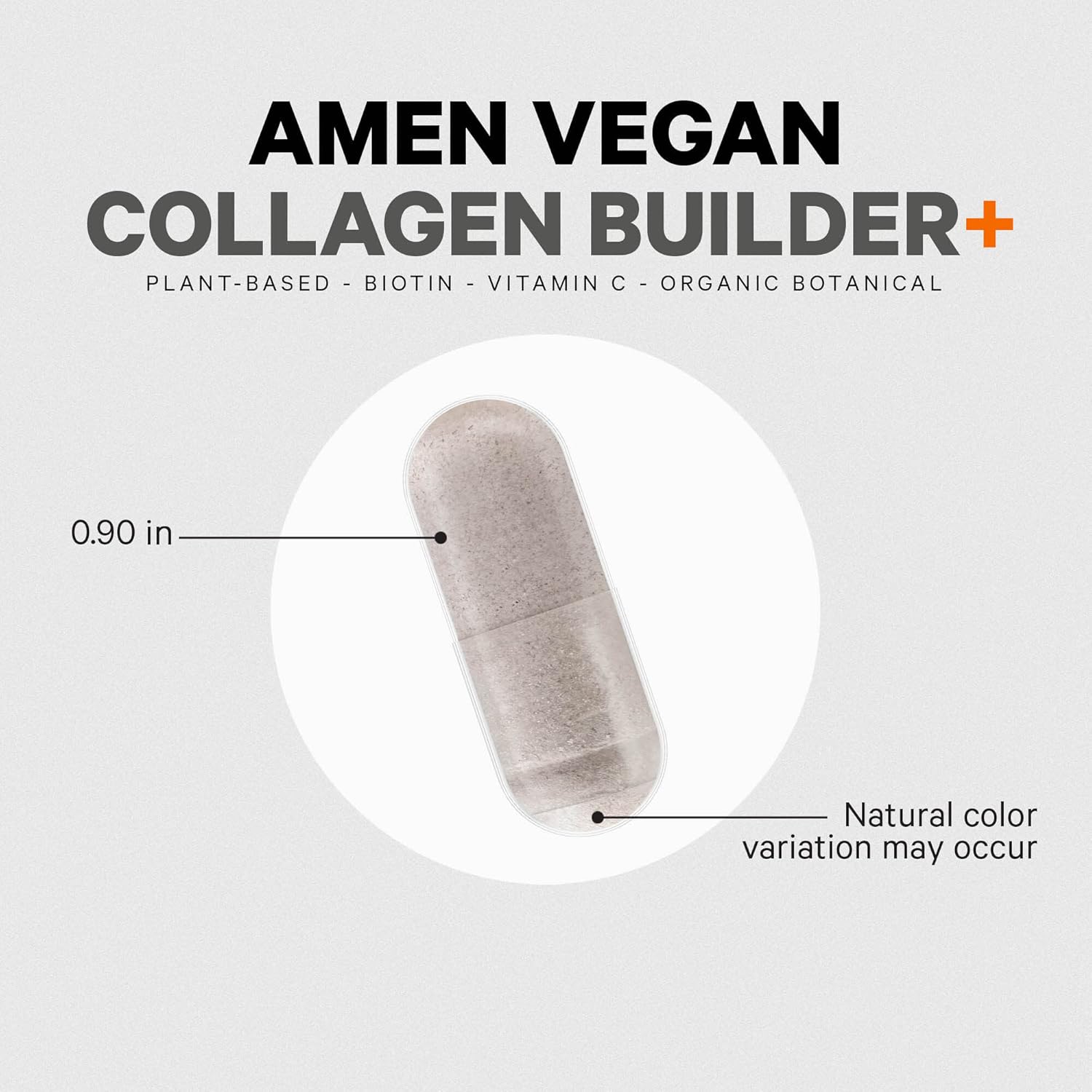 Amen Plant-Based Vegan Collagen Builder Supplement - Organic Whole Foods, Lutein, Vitamin C, Biotin, Lysine, Proline Collagen Boosters - Organic Cranberry, Lemon, Strawberry - Once A Day - 30 Capsules Nirvana Guru
