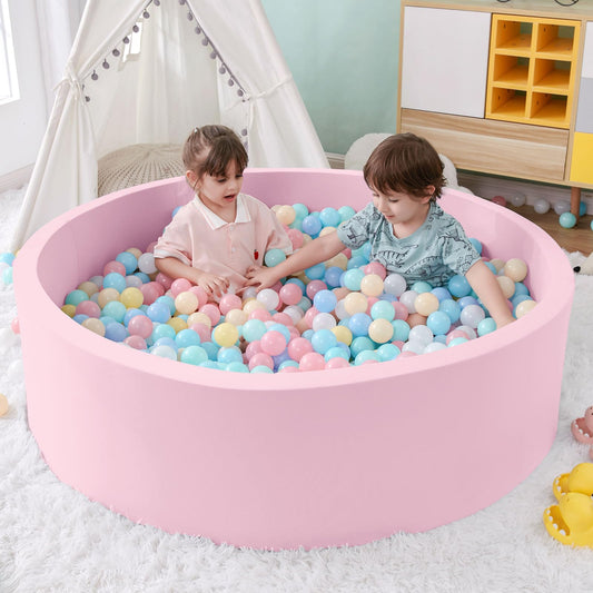 Foam Ball Pit, 35.4"x 11.8" Ball Pits for Toddlers, Soft Round Kiddie Baby Playpen Ball Pool for Kids, Ideal Gift for Babies Indoor and Outdoor Game, Grey, (Balls not Included) Nirvana Guru