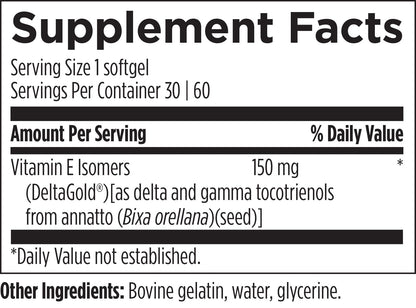 Designs for Health Annatto-E 300mg Tocotrienols Vitamin E - Delta + Gamma Tocotrienols to Support Heart Health, Eye Health, Healthy Aging - DeltaGold Antioxidants Supplement (60 Vitamin E Softgels) Nirvana Guru