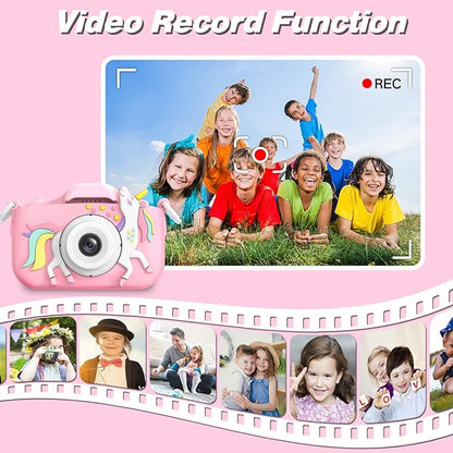 Goopow Kids Camera Toys for 3-8 Year Old Girls Boys,Children Digital Video Camcorder Camera with Cartoon Soft Cover, Best Chritmas Birthday Festival Gift for Kids - 32G SD Card Included nirvanaguru