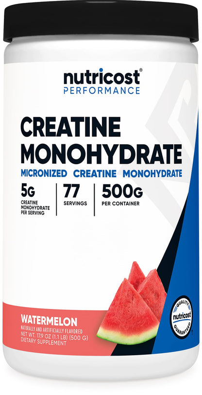 Nutricost Creatine Monohydrate Micronized Powder 500G, 5000mg Per Serv (5g) - 100 Servings, 17.9 Oz Nirvana Guru