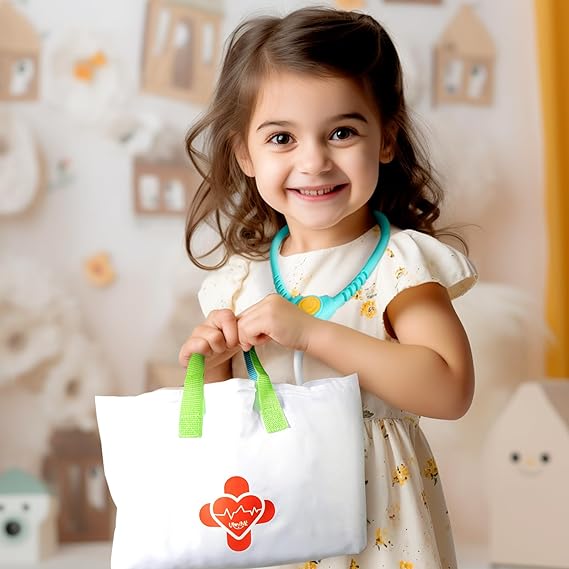 Doctor Kit for Toddlers 3-5 – Pretend Play Medical Set with Stethoscope, Blood Pressure Cuff & Carrying Bag | Dress Up Toys for Kids Ages 3+ nirvanaguru