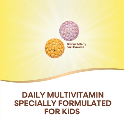 Nature's Way Alive! Children's Daily Chewable Multivitamin, Supports Bone, Eye, and Immune Health*, Orange & Berry Fruit Flavored, Gluten Free, 120 Chewable Tablets (Packaging May Vary) - Nirvana Guru