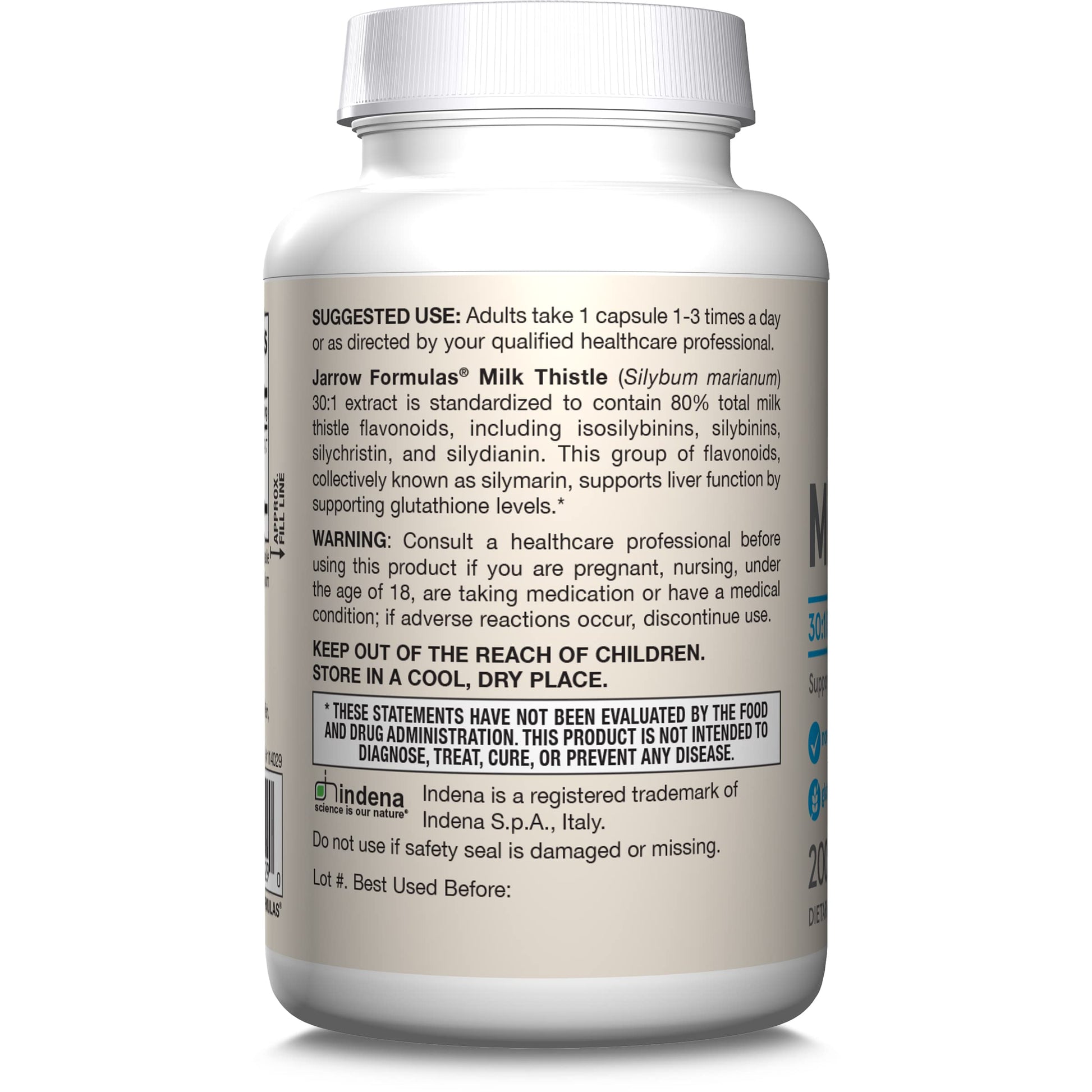 Jarrow Formulas Milk Thistle 150 mg With 30:1 Standardized Silymarin Extract, Dietary Supplement for Liver Function Support, 200 Veggie Capsules, 66-200 Day Supply - Nirvana Guru