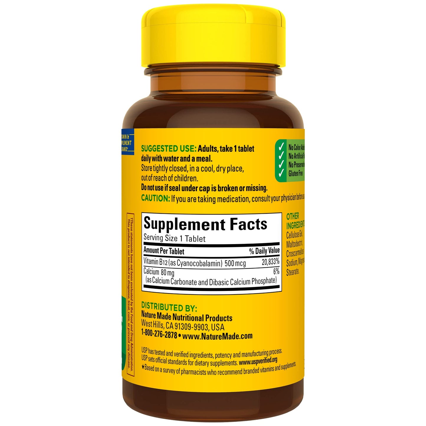 Nature Made Vitamin B12 500 mcg, Dietary Supplement for Energy Metabolism Support, 200 Tablets, 200 Day Supply - Nirvana Guru
