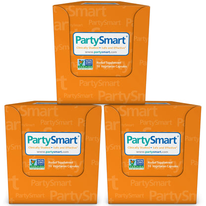 Himalaya PartySmart, One Capsule for a Better Morning After Drinking, Plant Based, Liver Support, Alcohol Breakdown, Clinically Studied, Non-GMO, Herbal Supplement, 10 Capsules - Nirvana Guru