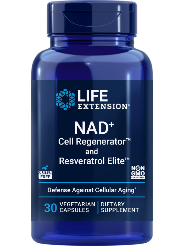 Life Extension NAD+ Cell Regenerator and Resveratrol Elite, NIAGEN nicotinamide riboside, Trans-resveratrol, quercetin, Fisetin, for Longevity, Energy, and oxidative Stress, 30 Vegetarian Capsule Nirvana Guru