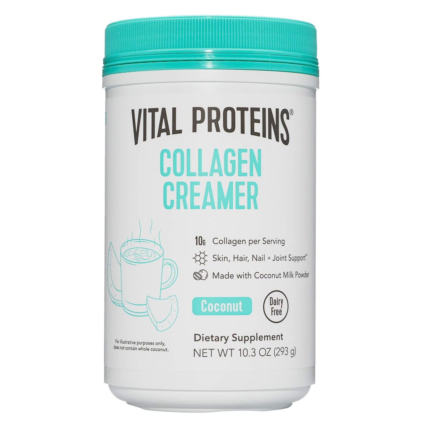 Vital Proteins Collagen Coffee Creamer, Coconut Milk based & Low Sugar Powder with Collagen Peptides Supplement - Supporting Healthy Hair, Skin, Nails with Energy-Boosting MCTs - Mocha 11.2oz - Nirvana Guru