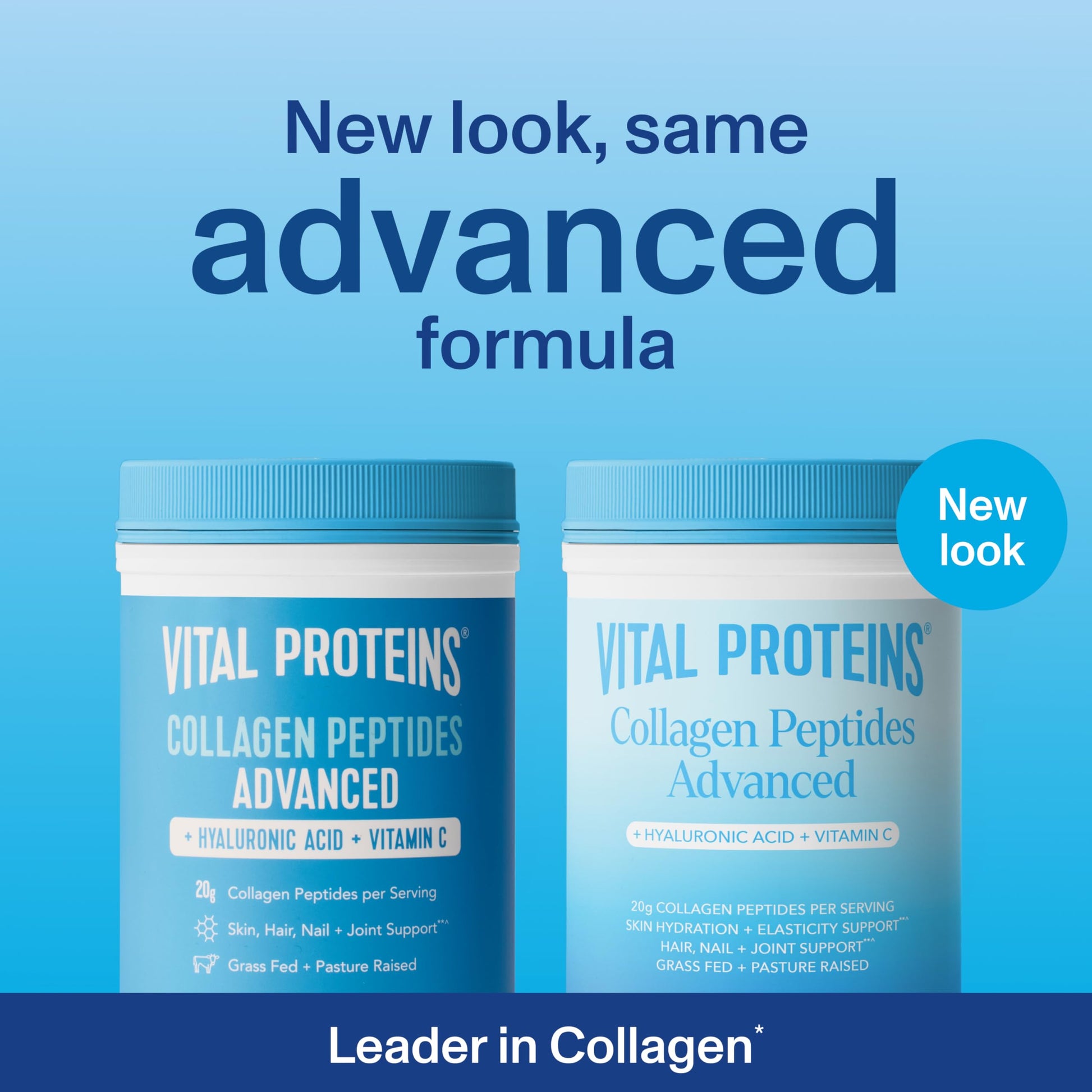 Vital Proteins Collagen Peptides Powder Advanced with Hyaluronic Acid & Vitamin C, Collagen Supplements, Unflavored, 13 Servings - Nirvana Guru