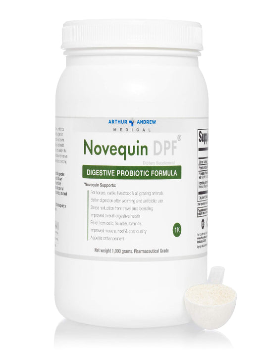 Arthur Andrew Medical, Novequin DPF, Digestive Probiotic Formula for Large Animals, Prebiotics, Probiotics, and Enzymes, Non-GMO, 1000 Grams Nirvana Guru