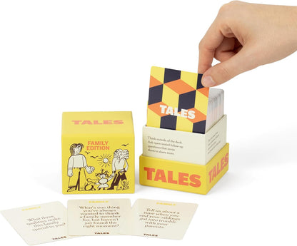 TALES 150 Conversation Cards, Family Edition, Perfect for Family Games for Adults, Teens, and Kids, Family Dinners, Game Nights, Gifts, Holidays, and Gatherings, Prompts for Meaningful Connections Nirvana Guru