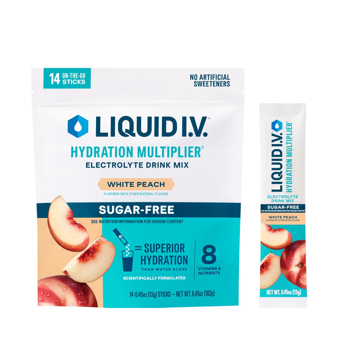Liquid I.V. Sugar-Free Hydration Multiplier - Lemon Lime – Hydration Powder Packets | Electrolyte Drink Mix | Easy Open Single-Serving Stick | Non-GMO | 14 Sticks - Nirvana Guru