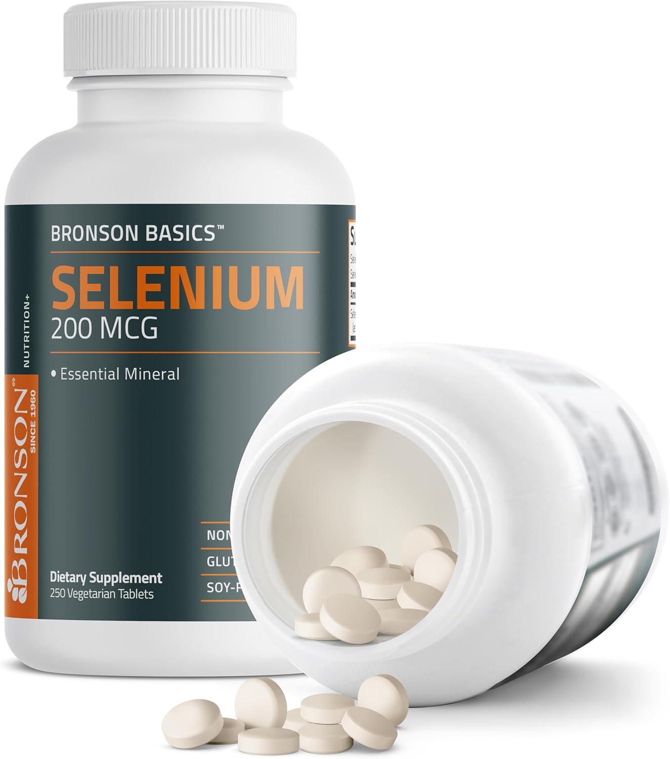 Bronson Selenium 200 mcg Immune & Antioxidant Support Essential Mineral, 250 Vegetarian Tablets Nirvana Guru