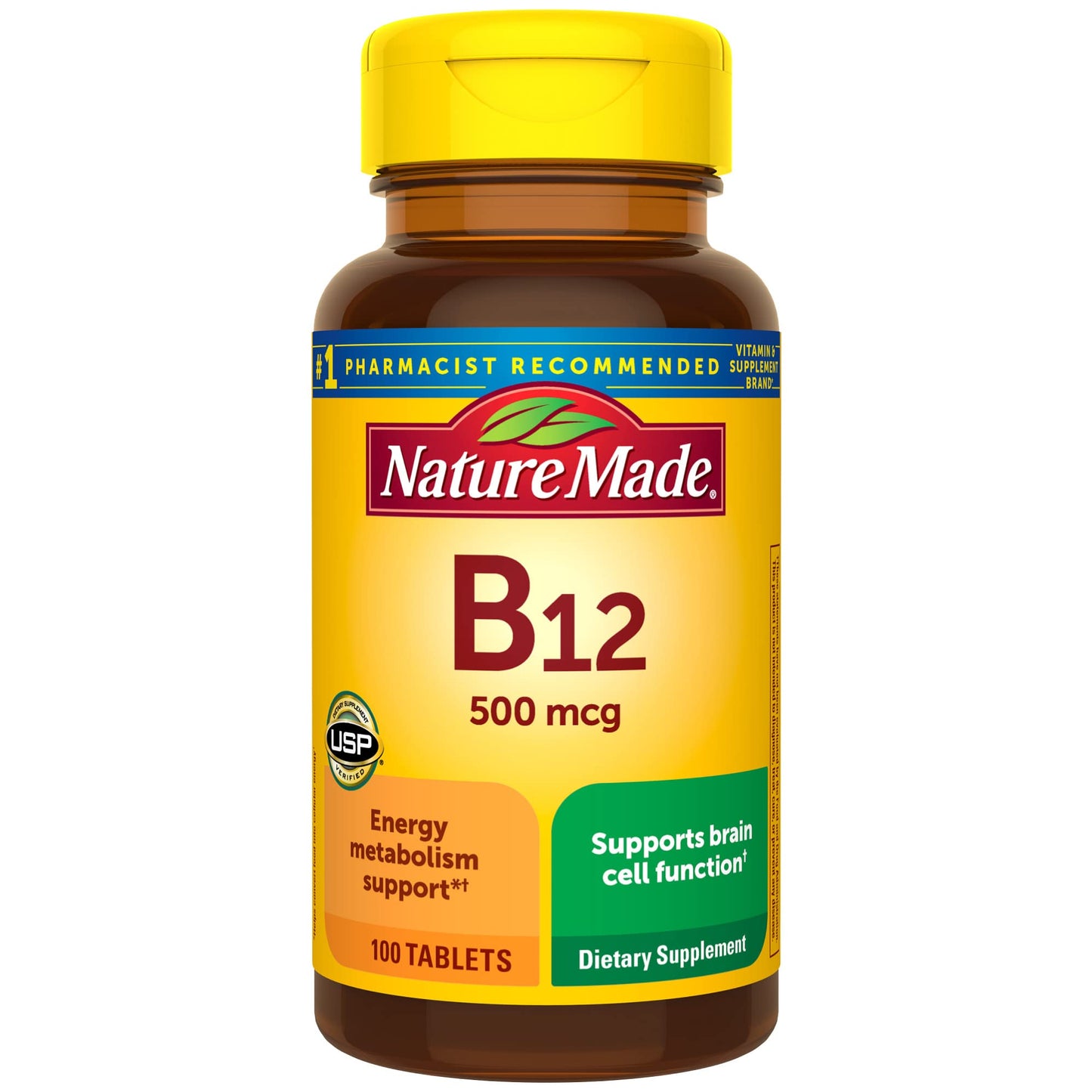 Nature Made Vitamin B12 500 mcg, Dietary Supplement for Energy Metabolism Support, 200 Tablets, 200 Day Supply - Nirvana Guru