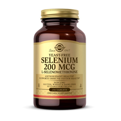 Solgar Yeast-Free Selenium 200 mcg, 250 Tablets - Supports Antioxidant & Immune System Health - Non-GMO, Vegan, Gluten Free, Dairy Free, Kosher - 250 Servings Nirvana Guru