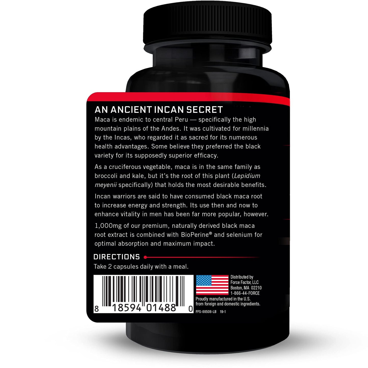 Force Factor Maca Max, Maca Root Capsules to Maximize Vitality & Performance, Made with Black Maca, Red Maca, & Yellow Maca Powder, Maca Root Powder, 2000mg, 120 Capsules