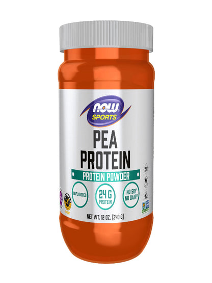 NOW Foods Sports Nutrition, Pea Protein 24 g, Fast Absorbing, Unflavored Powder, 2-Pound - Nirvana Guru