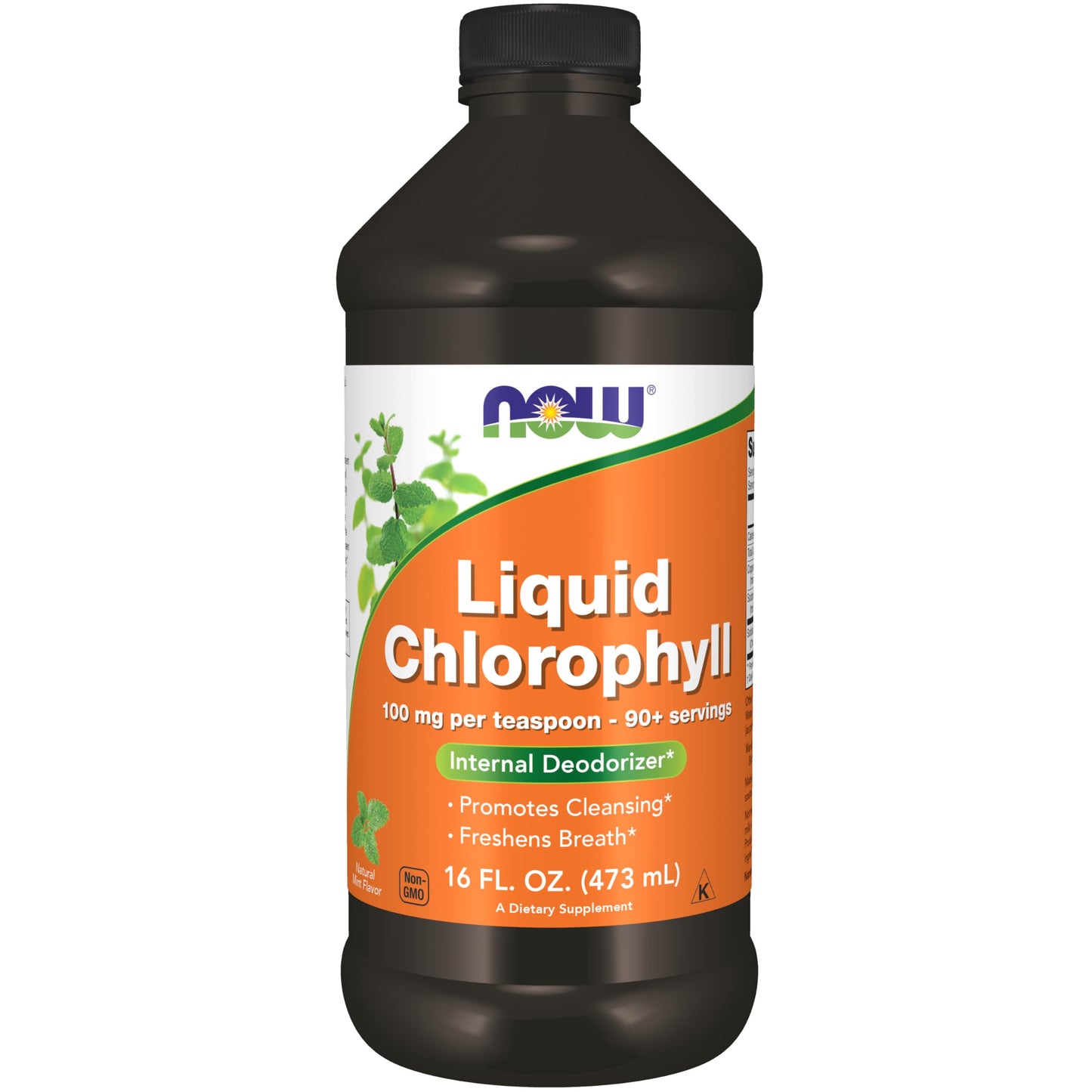 NOW Foods Supplements, Liquid Chlorophyll, Super Concentrated, Internal Deodorizer*,Boost Energy, Mint Flavor, 16-Ounce - Nirvana Guru