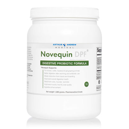 Arthur Andrew Medical, Novequin DPF, Digestive Probiotic Formula for Large Animals, Prebiotics, Probiotics, and Enzymes, Non-GMO, 1000 Grams Nirvana Guru