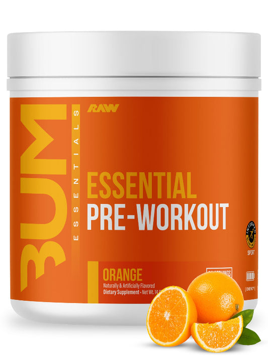 RAW Nutrition - Essential Pre - Chris Bumstead Pre Workout Formula, Sports Nutrition Pre-Workout Powders | Men & Womens Drink, Energy Powder for Working Out (Peach Mango)