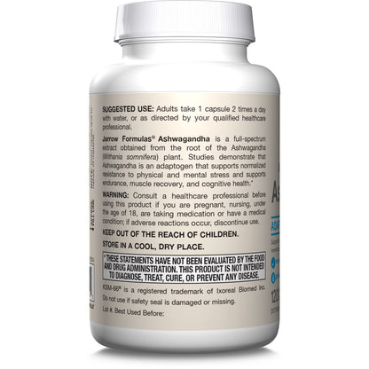 Jarrow Formulas® Ashwagandha Capsules, 300 mg Supplement Supports Normalized Resistance to Mental and Physical Stress, 120 Veggie Capsules, 60 Day Supply - Nirvana Guru