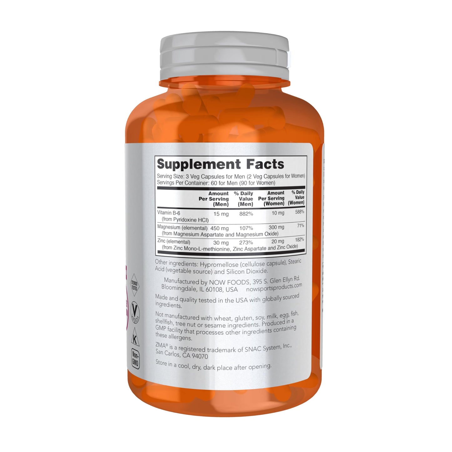 NOW Foods Sports Nutrition, ZMA (Zinc, Magnesium and Vitamin B-6), Enhanced Absorption, Sports Recovery*, 180 Capsules Nirvana Guru