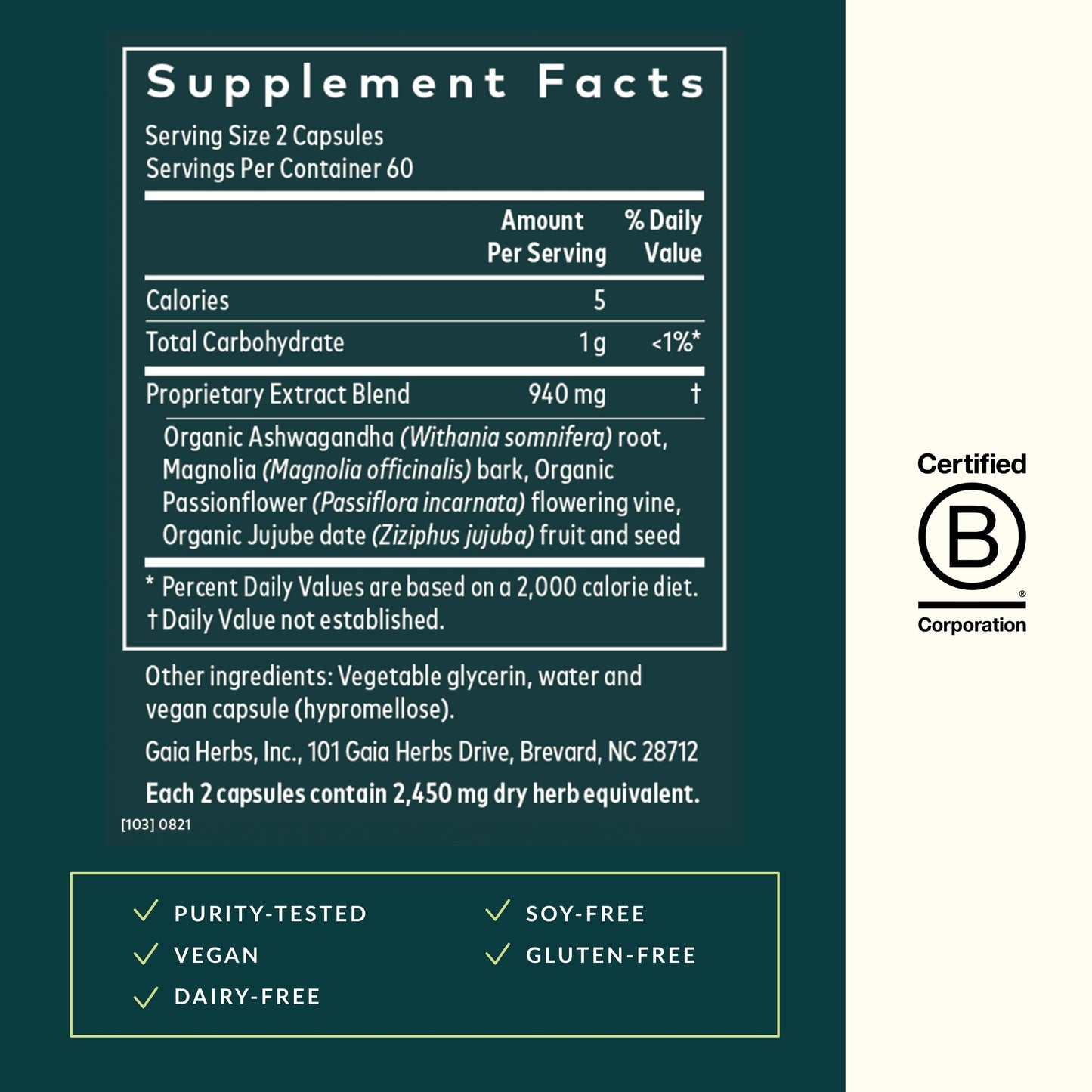 Gaia Herbs SleepThru - Natural Sleep Support Supplement with Organic Ashwagandha Root, Organic Magnolia Bark, Passionflower, and Jujube Date - 60 Vegan Liquid Phyto-Capsules (30-Day Supply) - Nirvana Guru