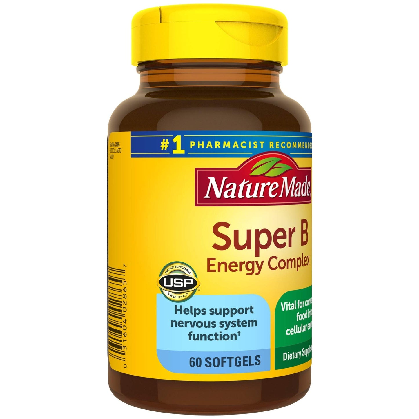 Nature Made Super B Energy Complex, Dietary Supplement for Brain Cell Function Support, 160 Softgels, 160 Day Supply - Nirvana Guru