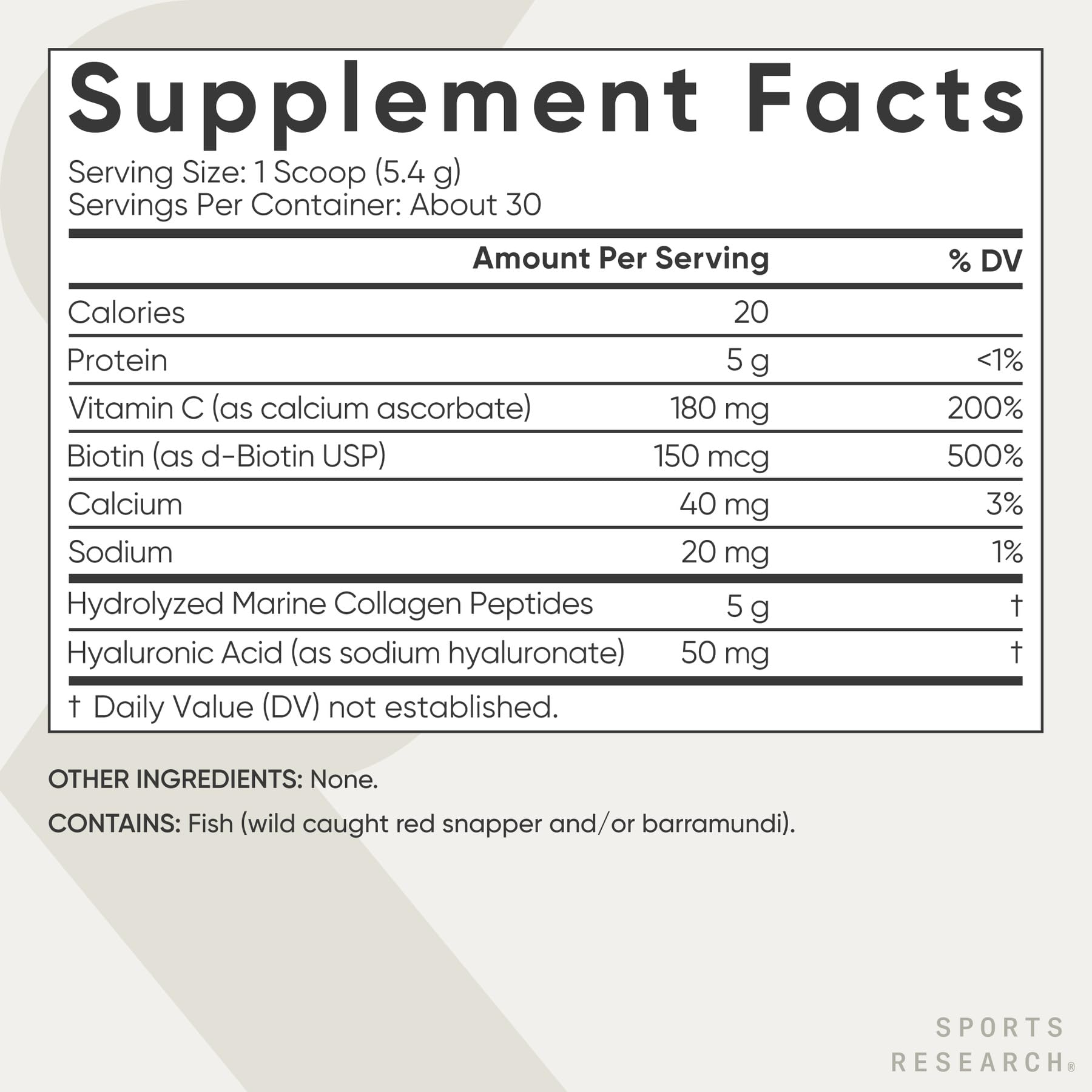 Sports Research Marine Collagen Peptides Powder - Sourced from Wild-Caught Fish, Pescatarian Friendly, Keto Certified & Non-GMO Verified - Easy to Mix in Water or Juice! (34 Servings) - Nirvana Guru