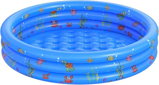 Garden Round Inflatable Baby Swimming Pool, Portable Inflatable Child/Children Little Pump Pool,Kiddie Paddling Pool Indoor&Outdoor Toddler Water Game Play Center for Kids/Girl/Boy nirvanaguru