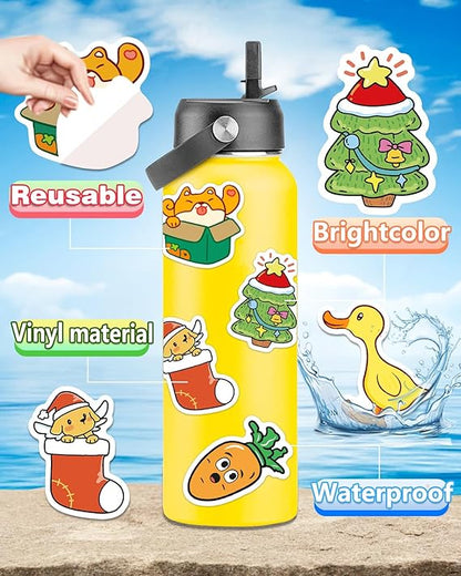 600 Pcs Cute Stickers for Kids, Water Bottle Stickers for Teens, Kawaii Vinyl Phone Laptop Skateboard Animal Waterproof Sticker, Bulk Aesthetic Sticker Packs for Boys Girls Teacher nirvanaguru
