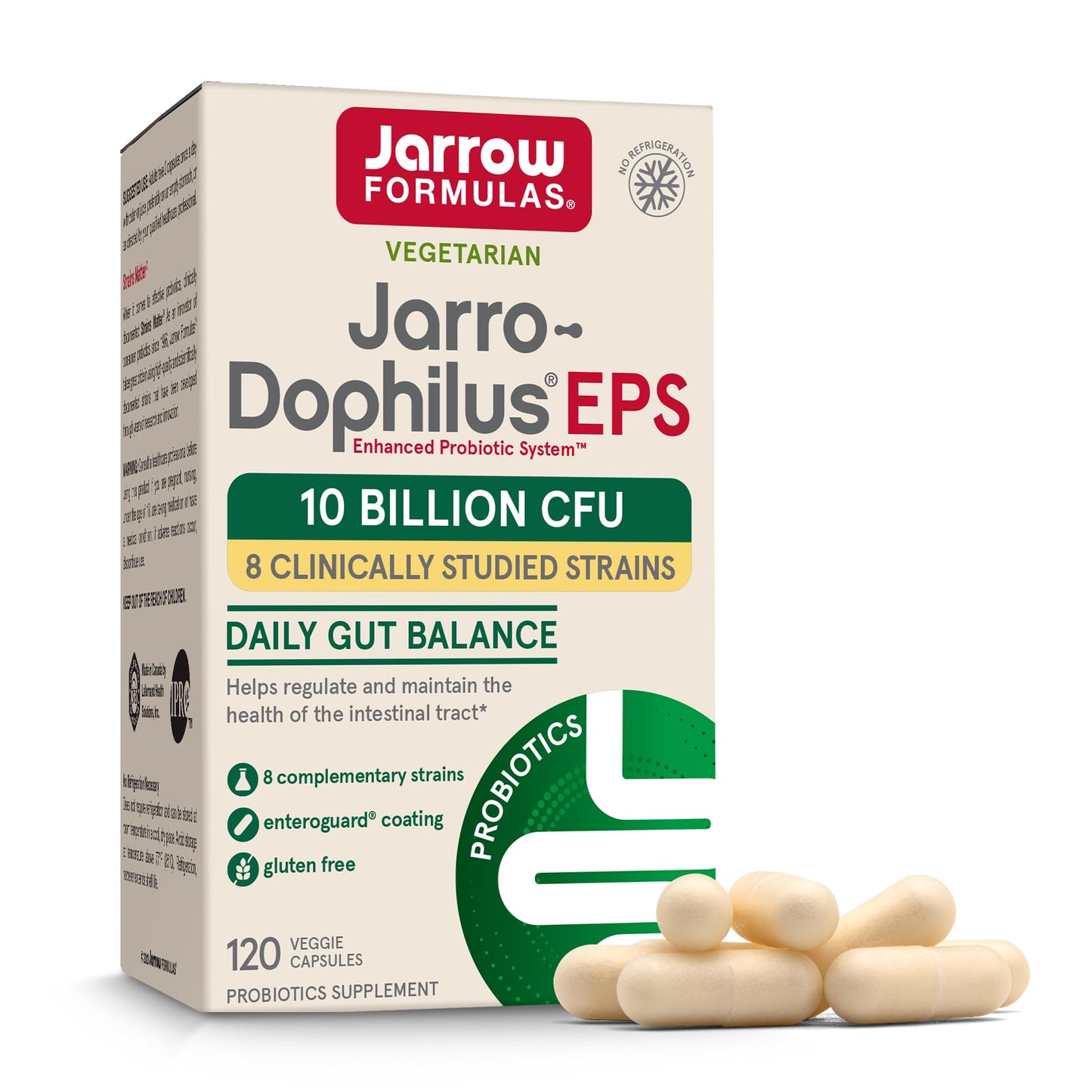 Jarrow Formulas Probiotics 10 Billion CFU - Probiotic Supplement Capsules for Gut Health for Women and Men, 120 Veggie Capsules, Up to 60 Days - Nirvana Guru