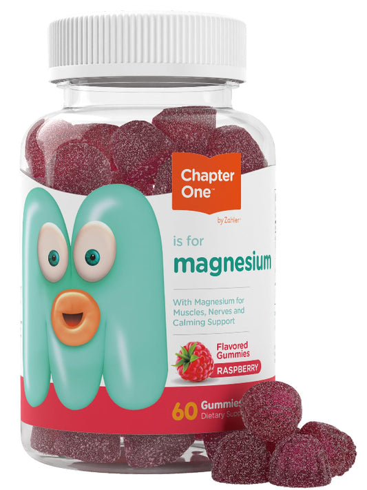 Chapter One Magnesium Gummies for Kids & Adults - Natural Calm Gummies - Calm Magnesium Citrate - Bone and Muscle Function Supplements for Kids & Adults - Mood Support, Kosher Apple Flavor (60) - Nirvana Guru