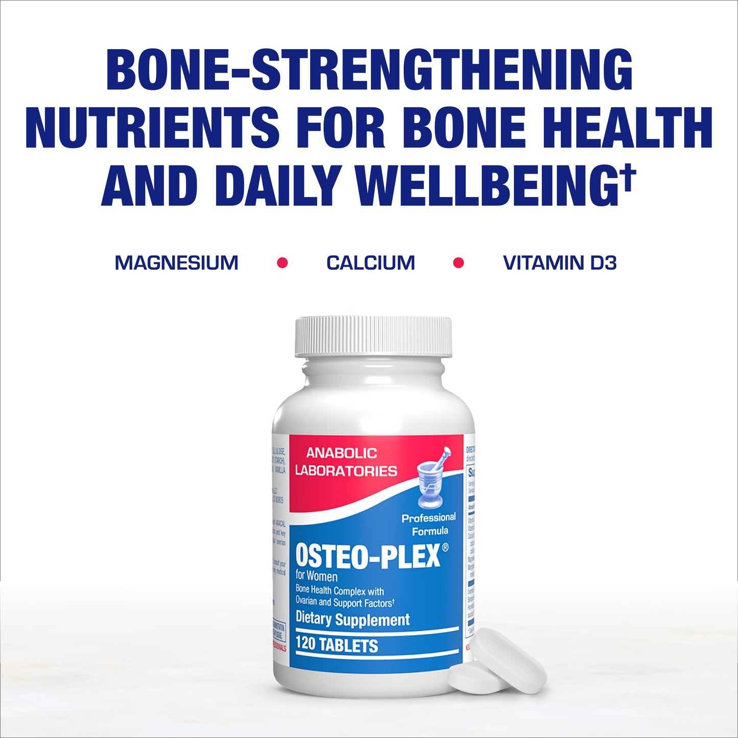 Osteo-Plex Bone Health Supplement for Women - Clinical Formula Bone Strength Supplement with Magnesium Calcium Vitamin D3 & Trace Minerals Complex - Easy to Swallow Gentle Tablets - 240 Count Nirvana Guru