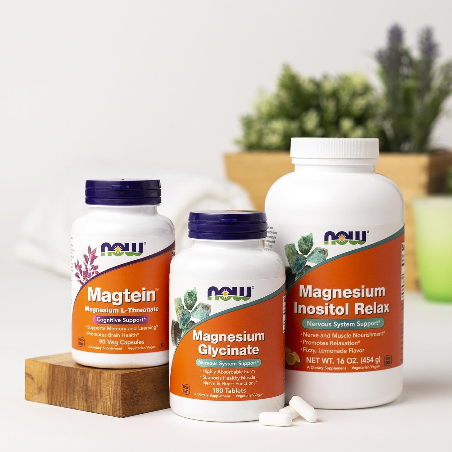 NOW Foods Supplements, Magnesium Glycinate 100 mg, Highly Absorbable Form, 180 Tablets - Nirvana Guru