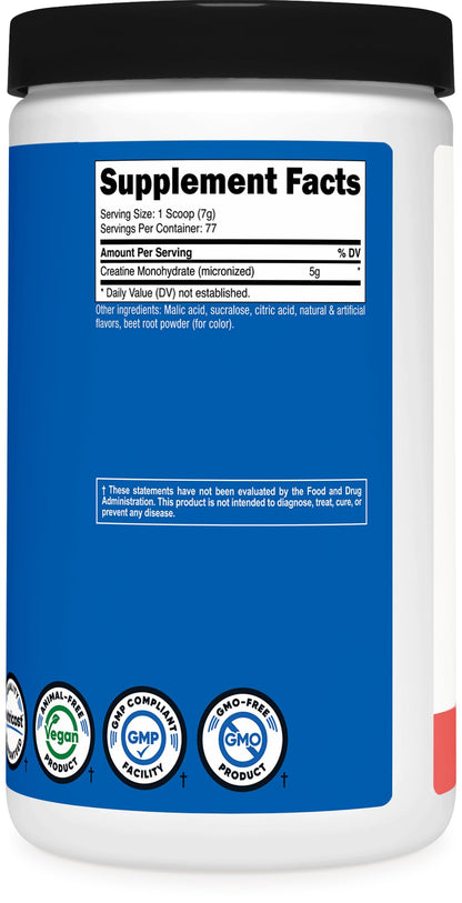 Nutricost Creatine Monohydrate Micronized Powder 500G, 5000mg Per Serv (5g) - 100 Servings, 17.9 Oz Nirvana Guru